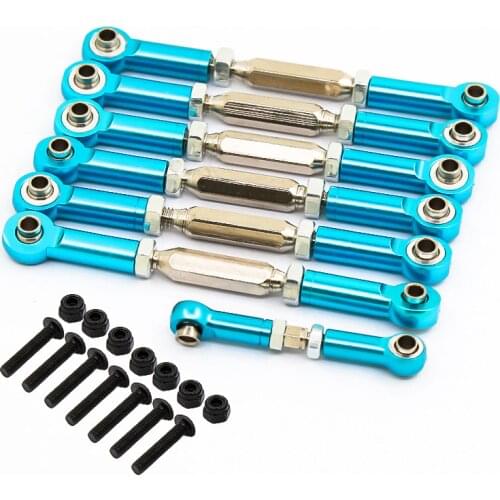 7PCS Adjustable Aluminum Turnbuckles Camber Link Linkage Sets for Traxxas Slash 4X4/2WD Short Course Car 1/10 Upgrade Parts