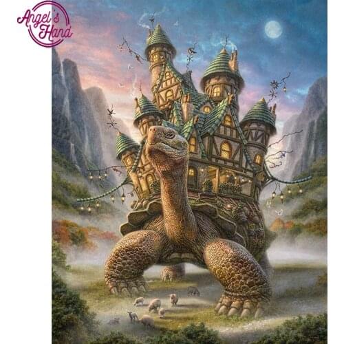 Full Drill Square Diamond 5D DIY Diamond Painting" Turtle house"Diamond Embroidery Cross Stitch Rhinestone Mosaic Painting