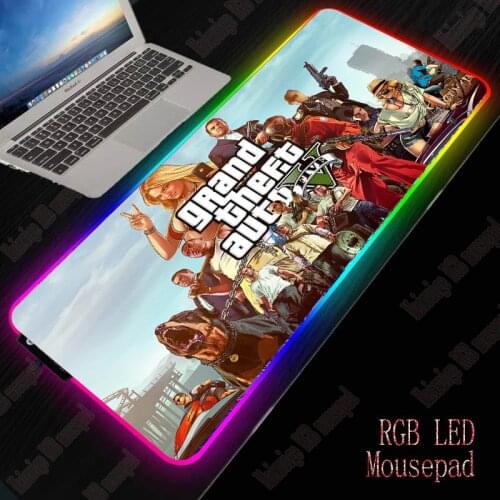 XGZ GTA Gaming RGB Mouse Pad Gamer Computer Mousepad RGB Backlit Mause Pad Large Mousepad XXL for Desk Keyboard LED Mice Mat