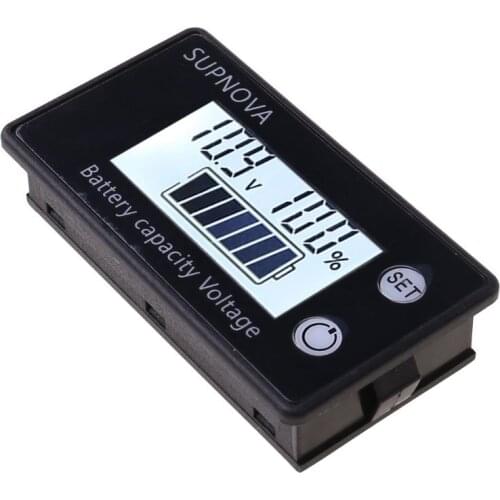 Lithium Voltmeter Voltage Gauge Car Motorcycle 12V 24V 48V 72V Battery Capacity Indicator DC 8V-100V Lead Acid Lithium