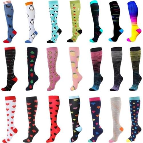 Compression Socks Nursing Travel Flight Running Fitness Socks For Varicose Veins Unisex Outdoor Running Cycling Socks For Nurse