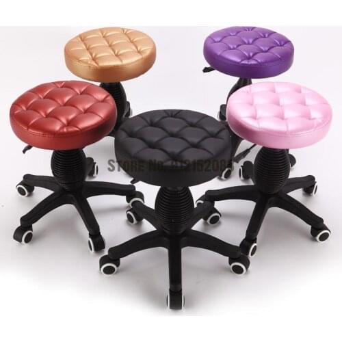 Beauty Stool Lift Round Stool Nail Chair Work Stool Bar Stool Barber Shop Hairdressing Chair Rotating Stool Makeup Stool