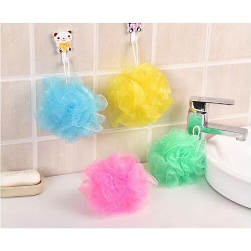 Multicolor Nylon Mesh Bath Ball Bubbling Shower Flower Body Cleaning Supplies Bathroom Accessories W9163