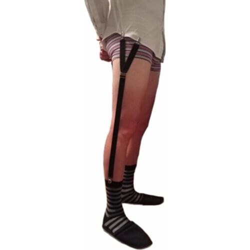 Male Shirt Stays Military Straight Stirrup Suspenders Men Elastic Uniform Business Suspender Shirt Holders Garter