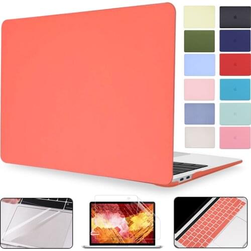 Soft-touch Matte Plastic Hard Shell Case for MacBook Pro 13 15 16 inch Touch bar A2141 A2159 2020 Air 13 A2179 A1932 13.3 inch