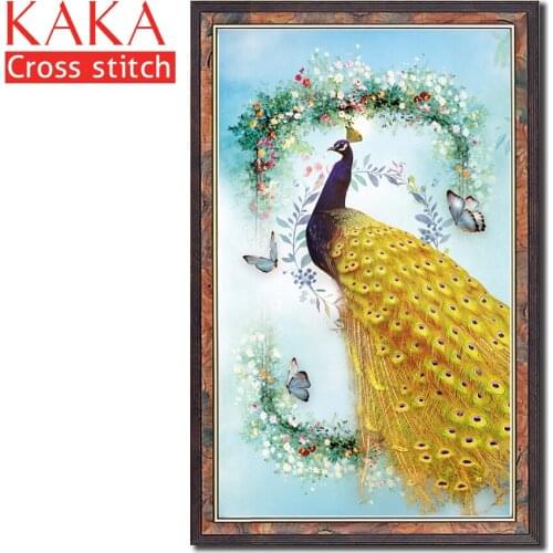 Cross stitch kits,Embroidery needlework sets with printed pattern,11CT-canvas for Home Decor Painting,Animals Full NCKA035