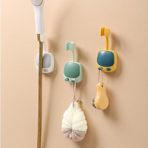 Shower Head Shelf Shower Head Rack Self Adhesive Plastic No Punch Shower Sprinkler Holder Bathroom Accessories