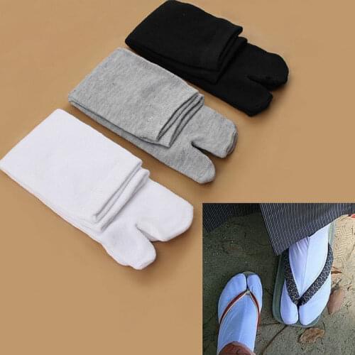 1 Pair Footful Unisex Japanese Kimono Flip Flop Sandal Split Toe Tabi Ninja Socks Clog Cotton Tabi