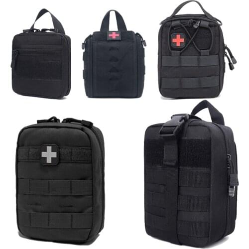 Compact Tactical Molle Pouch First Aid Kits Medical Trauma Pack IFAK Rescue Utility EDC Tool Bag Outdoor Camping Hunting Bags