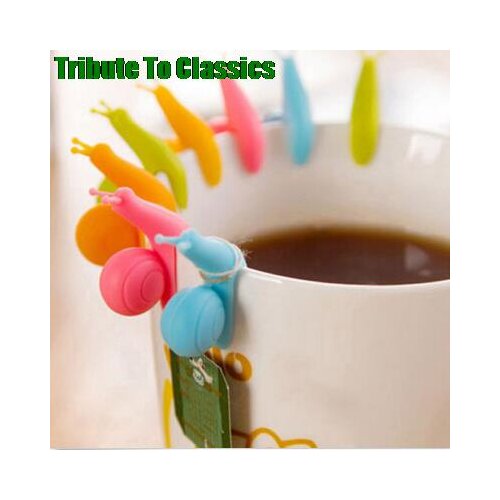 Cute Candy Colors Snail Shape Silicone For Mug Cup Tea Bag Holder Tea Tools Gift