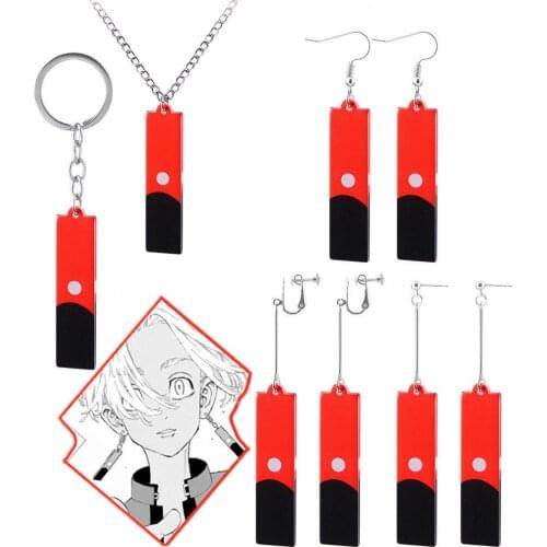 Tokyo Revengers Izana Kurokawa Cosplay Acrylic Pendant Necklaces Jewelry Keychain Earring Ear Studs Halloween Party Prop
