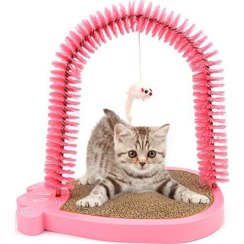 Pet Products Kitten Toys Cat Scratcher Arch Brush Scratching Massager Comb Cat Self Groomer Pets Scratching Devices Pet Supplies