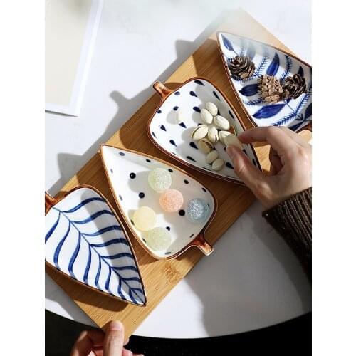 Creative Seasoning Plate Dessert Pine Tree Shaped Ice Cream Fruit Salad Mini Ceramic