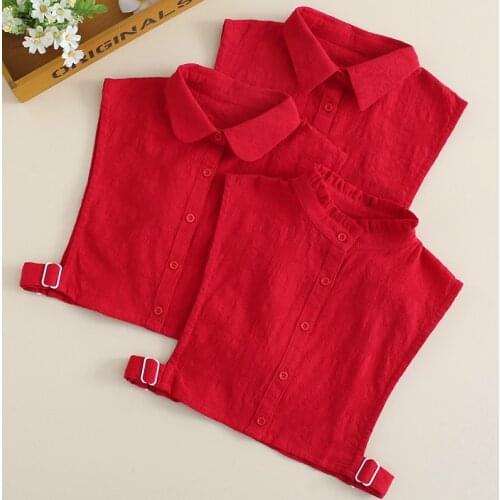 Women Detachable Collar Tie for Women Stand False Collar Shirt Removable Lapel Half Shirt Fake Collars Female Nep Kraagie