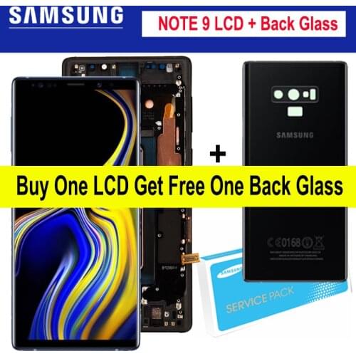 6.4'' Super AMOLED LCD Display for Samsung Galaxy Note 9 N960F Touch Screen Digitizer Assembly Repair Parts with Back Glass