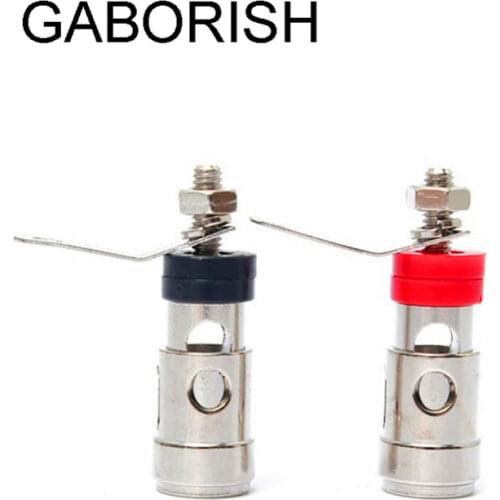 10pcs Silver Plated Brass Speaker 40mm Binding Post Spring Loaded Press Subwoofer Basket Terminal