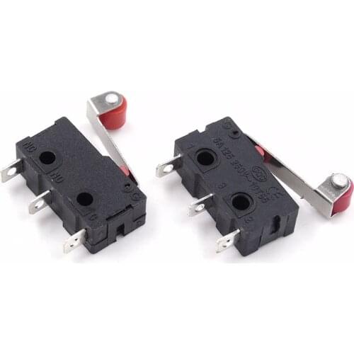 100PCS Mini Micro Switch 3Pin With Roller Limit Switch