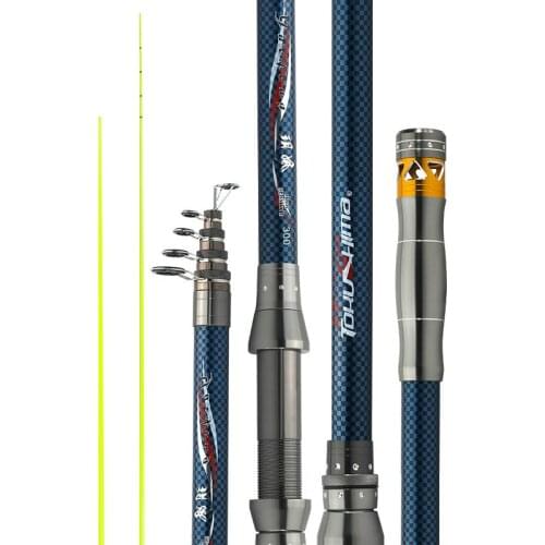 2.1m -3.6m Fishing Rod Telescopic FRP Hard Rock Fishing Rod Carp Feeder Distance Throwing Canne Casting Pole Pesca Fishing Gear