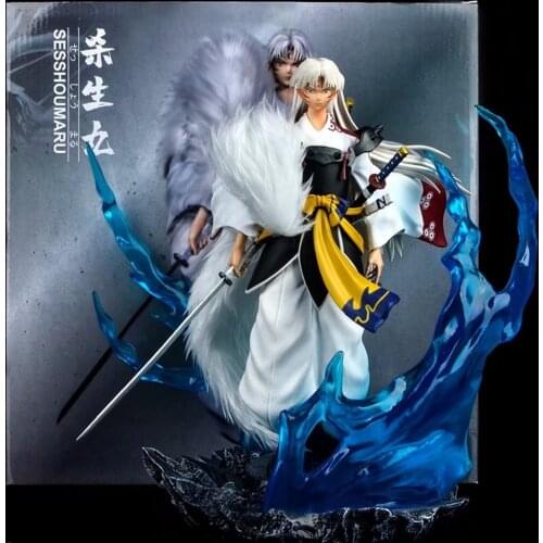 31cm POP Japanese Anime GK Inuyasha Sesshoumaru Game Statue PVC Action Figure Toy Anime Figure Collection Model Doll Gifts