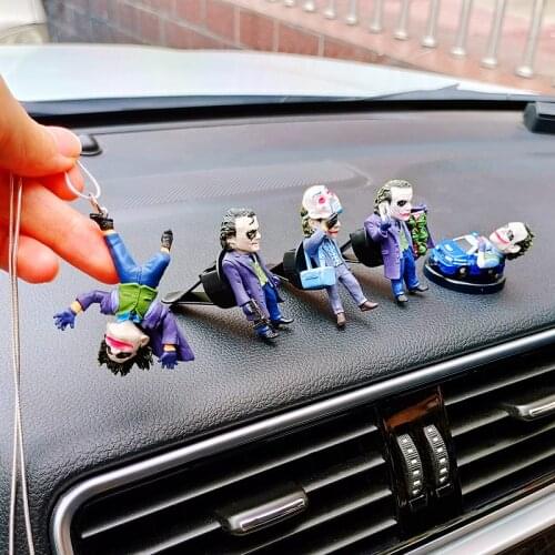 5Pcs/Lot The Joker Car Ornaments Decoration Action Figure Model Character Car Interior Decoration Ornaments Car Accessories