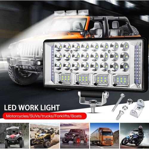 6”204W 68LED Work Light Spotlight Car SUV ATV Off-Road Driving Fog Lamp White Light 3W High Strength LED 8000LM 6000K LED Light