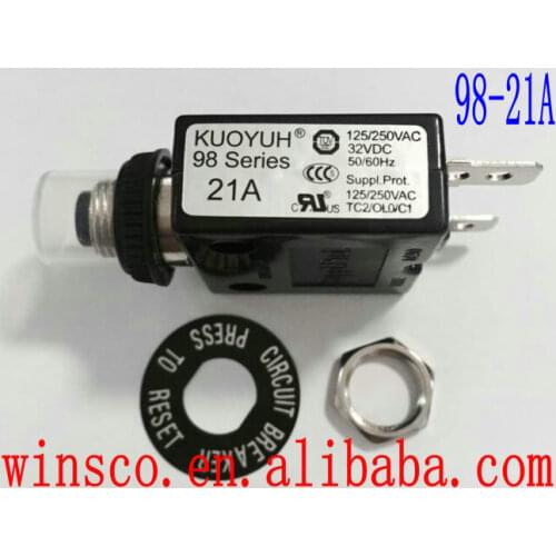 98-21A Waterproof cap 100% NEW KUOYUH CIRCUIT BREAKER 98 SERIES 21A