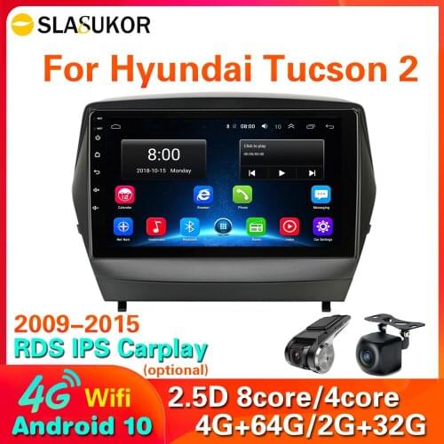 4G LTE 64G Rom 2din Android Car Radio Multimedia Video Player Navigation GPS For Hyundai Tucson 2 LM IX35 2009-2015 Head Unit BT