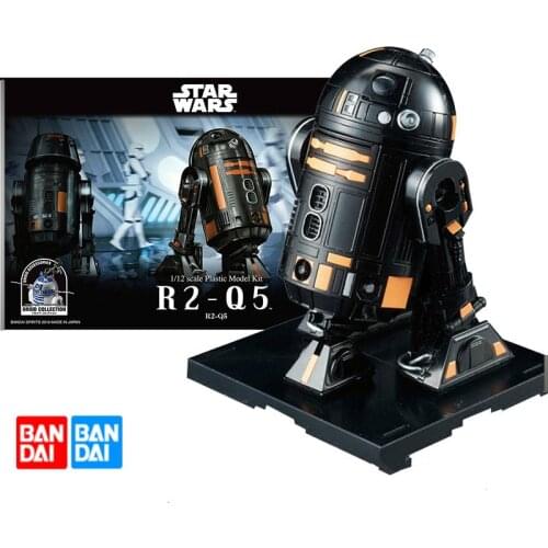 Bandai Star Wars 1/12 R2-Q5 R2-D2 Anime Toy Figures Assembly Building Blocks Collection Model Toys Birthday Gift