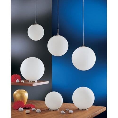 White Glass Ball Pendant Lamp Modern Industrial Pendant Light for High Ceilings Single Hanging Lights Modern Dining Room Lamp