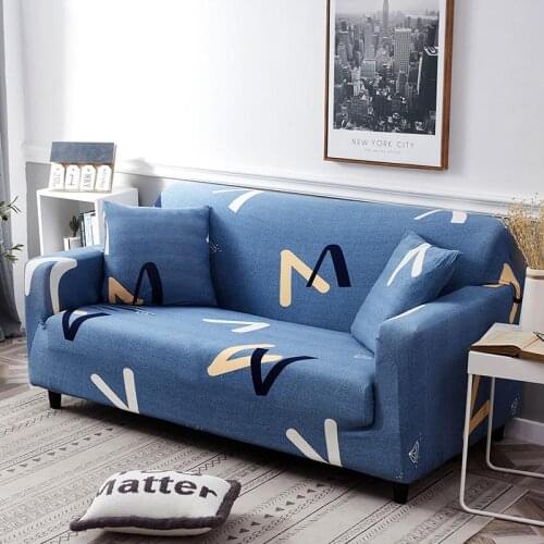 Blue line sofa cover for Living Room