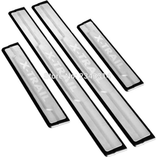 For Nissan X-Trail T32 2014-2017 2018 2019 Stainless Door Sill Kick Scuff Plate Protector Trim Cover Guard Pedal Car Accessories