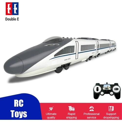 Double E E636-003 RC Car CRH China High-speed Railway Model Electrico Train Voice broadcast Electric Car for children Toy Cars