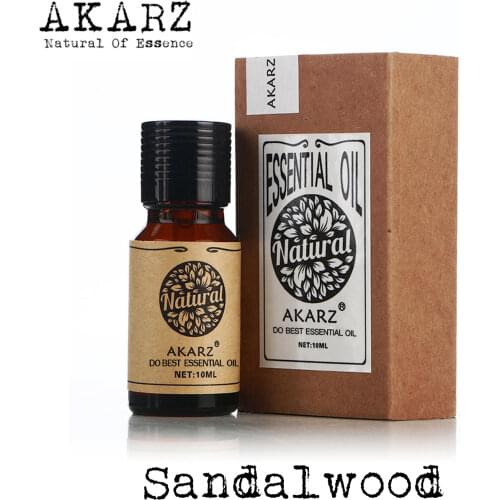 Sandalwood Essential Oil AKARZ Top Brand Body Face Skin Care Spa Message Fragrance Lamp Aromatherapy Sandalwood Oil