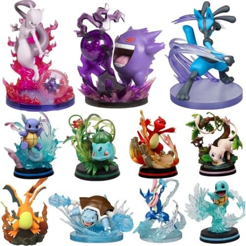 Pokemon Pokeball Detective Pikachu GK Gengar Mewtwo Umbreon Espeon Greninja PVC Action Figure Toys Collection Model Gifts