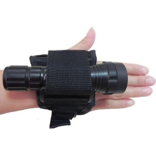 Flashlight Wrist Strap Holster Casing Holder Arm Mount for Outdoor Underwater Scuba Diving Hunting Hiking Cycling LED Torch Lamp