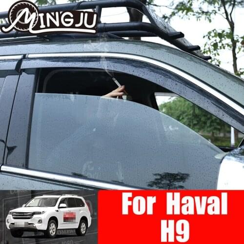 Window Visor Car Rain Shield Deflectors Awning Trim Cover Exterior Car-styling AccessoriesFor Haval H9 2015-2018 2019 2020 2021