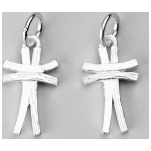 925 Sterling Silver Fashion Bow-tie Design Women Charms Handcraft Ornament Silver Dangle Pendants DIY Jewelry Accessories Gift