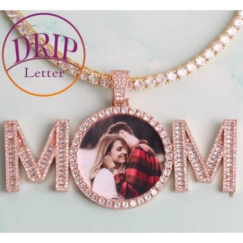 Custom Name With Photo Medallion Pendant For Women’s Hop Hop Jewelry