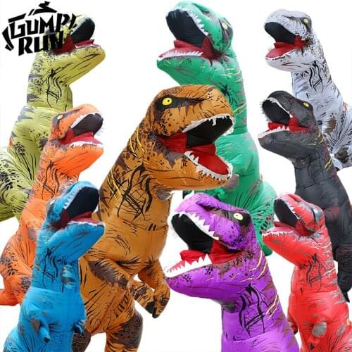Hot T REX Dinosaur Inflatable Costume Party Cosplay costumes Fancy Mascot Anime Halloween Costume For Kids Dino Cartoon