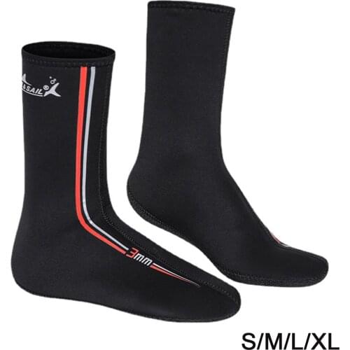Unisex 3mm Neoprene Diving Socks Anti Slip Beach Boots Shoes for Surf Scuba