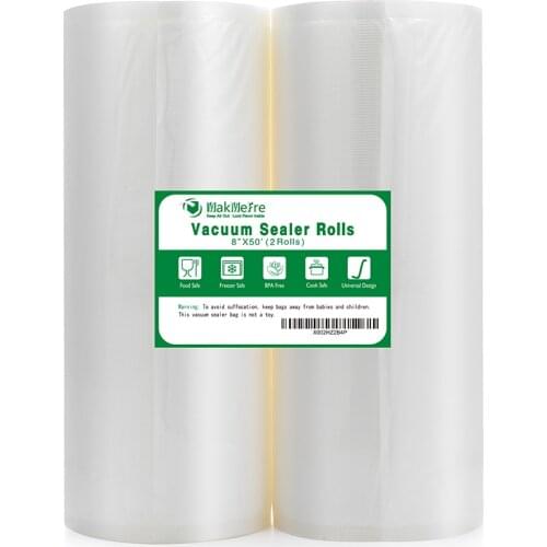 Commercial Grade Plastic BPA Free Vacuum Sealer Rolls for Food Saver Puncture Prevention Sous Vide Bags