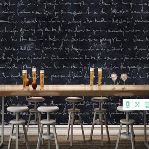 Custom Photo Wallpapers for Walls 3D Letters Black White Murals Wall Papers Home Decor Living Room Luxury Modern Abstract Murals