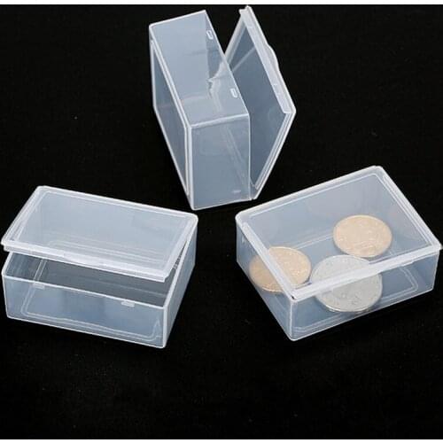 Clear Big Plastic Storage box for jewelry coins Case Craft Organizer Beads home parts boite de rangement Storage boxes F20173283