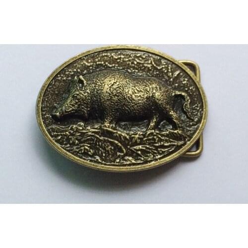 Wild boar Belt Buckle JF-BY301 suitable for 4cm wideth belt with continous stock free shipping