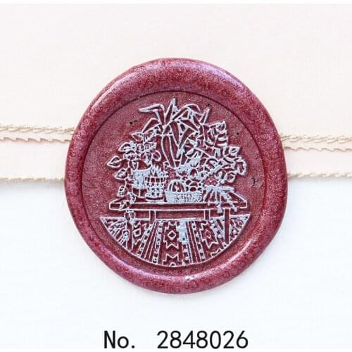 Plants potted home wax Seal Stamp,Party Wax Seal Stamp Kit invitation seals,gift envelop packing seal,Seal Stamp,journal stamp