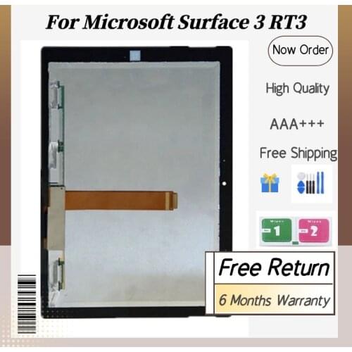 10.8''Tablet LCD Replacement For Microsoft Surface 3 RT3 RT 1645 LCD Display Touch Screen Assembly For Surface RT3 1657 LCD AAA