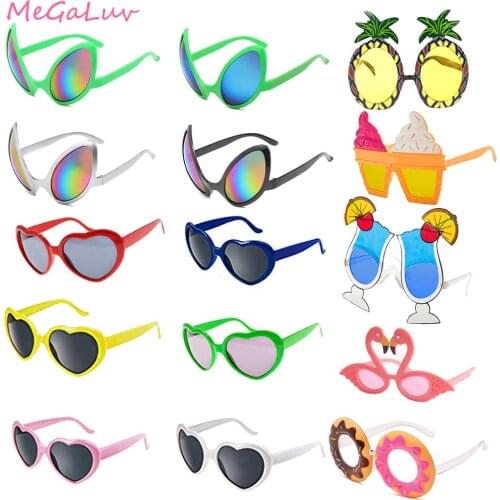 1pc Hawaii Party Sunglasses Summer Beach Pool Party Favors Flamingo Donuts Pineapple Ice Cream Heart Sun Glasses Party Toys