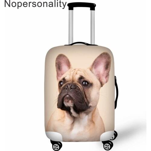 Nopersonlity Elastic Luggage Cover French Bulldog Print Travel Suitcase Cover Waterproof 18-30inch Luggage Protective Dust Cover