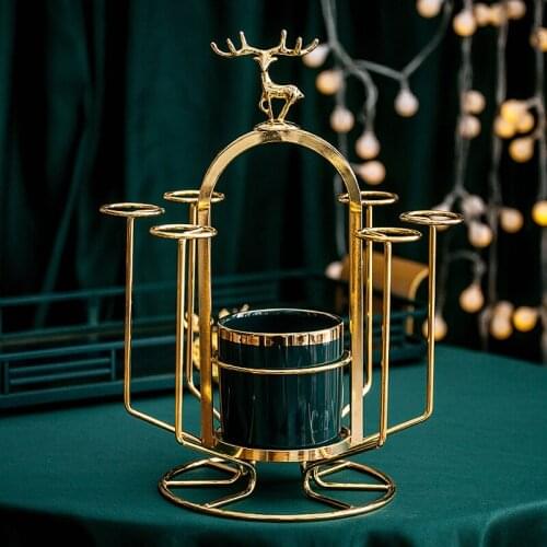 Light Luxury Nordic Cup Holder Drain Household Cup Storage Rack Creative Tray Glass Cup Living Room Upside Down Put Tea Cups