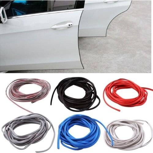 5m Auto Universal Car Door Edge Rubber Scratch Protector Moulding Strip Protection Strips Sealing Anti-rub DIY Car-Styling